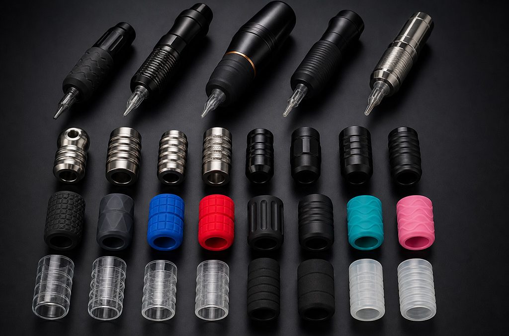 Grips para máquina de tatuar en distintos diámetros y materiales - A Tattoo Supplies